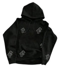 Hoodie Con Estampado De Cruz Varias 
Holgada Casual