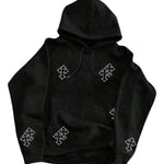 Hoodie Con Estampado De Cruz Varias 
Holgada Casual
